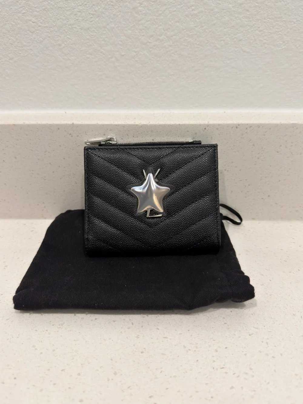 Black Quilted Wallet - Unbranded